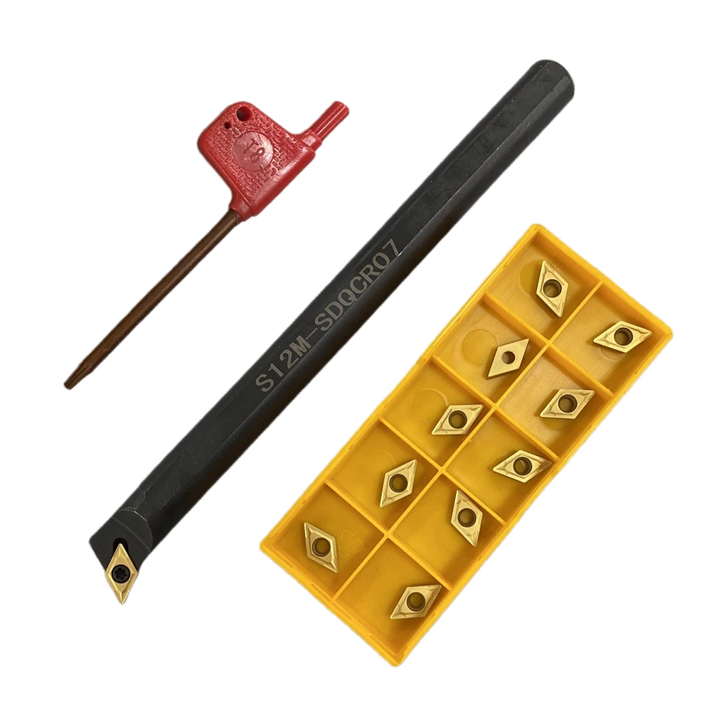 1/2 S12M SDQCR07 Lathe Boring Bar Turning Tool Holder DCMT070204 Carbide Insert 12mm Shank S12M-SDQCR07 Turning Tool Holder 150m
1/2 S12M SDQCR07 Lathe Boring Bar Turning Tool Holder DCMT070204 Carbide Insert 12mm Shank S12M-SDQCR07 Turning Tool Holder 150m