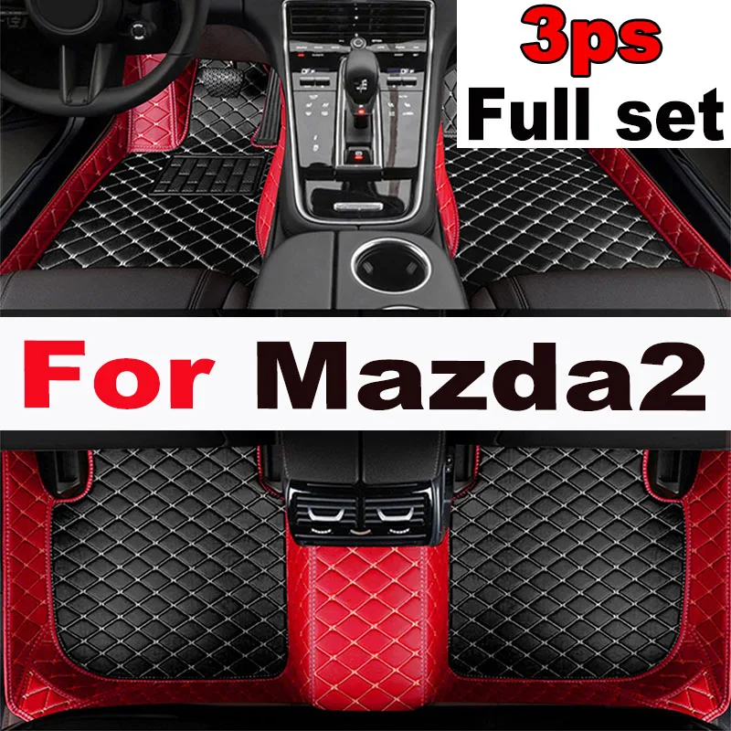 

Car Floor Mats For Mazda2 Mazda 2 Demio Toyota Yaris R DJ DL 2015~2022 Leather Mat Rugs Carpets Interior Parts Car Accessories