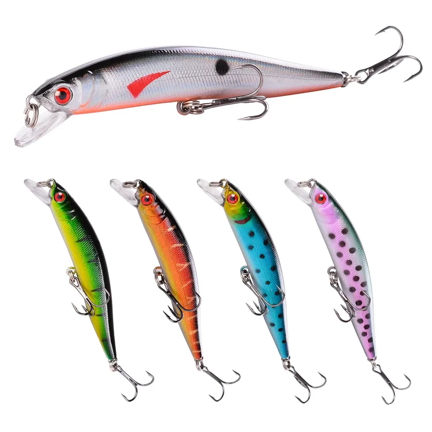 

5pcs Laser Slow Minnow Fishing Lure Set 8.5g 9.8cm Wobbler Crankbait Isca Artificial Hard Bait Carp Floating Fishing Lures Pesca