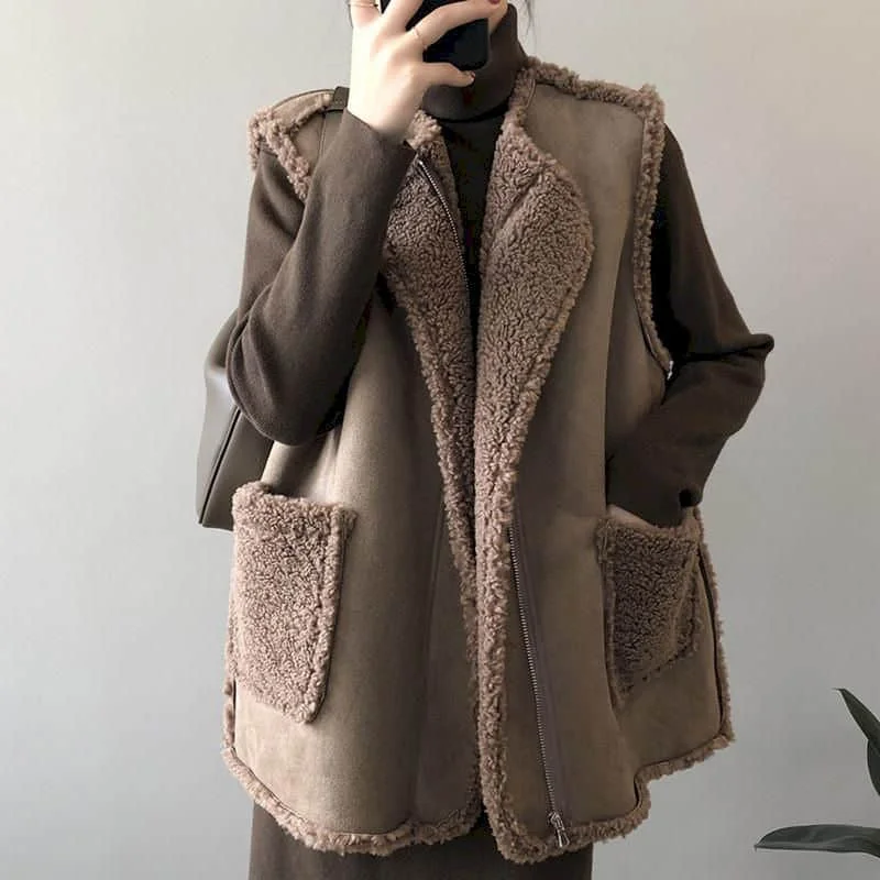Fleece Waistcoats for Women Mid Length Plush Vests O-neck Casual Sleeveless Cardigans Oversized Winter Jackets Loose Women Tops
Fleece Waistcoats for Women Mid Length Plush Vests O-neck Casual Sleeveless Cardigans Oversized Winter Jackets Loose Women Tops
