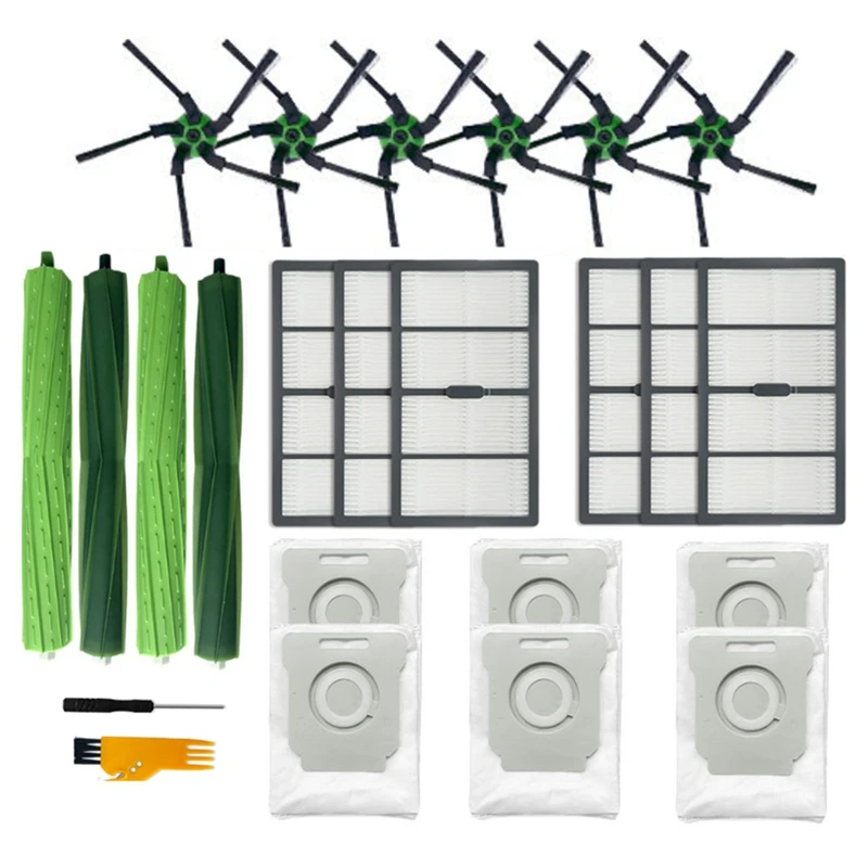 

24PCS Replacement Parts For Irobot Roomba S9 (9150) S9+ S9 Plus (9550) Series Robot Vacuum Roller Side Brush Filter Bags