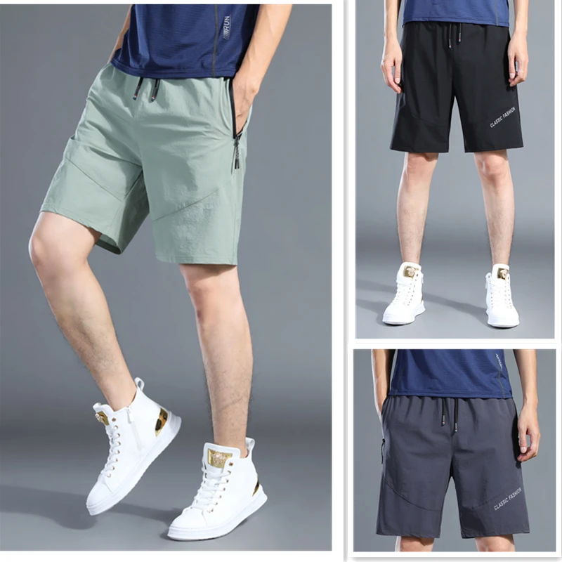 

2023 New Summer Quick-drying Pants Four-way Stretch Men Shorts Casual Sports Five-point Pants Fitness Running