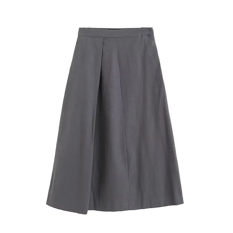 Women's 2023 Chic Temperament Commuter Joker Pleated Design Pocket Midi Skirt Retro High Waist Zipper Female Skirt Mujer
Women's 2023 Chic Temperament Commuter Joker Pleated Design Pocket Midi Skirt Retro High Waist Zipper Female Skirt Mujer