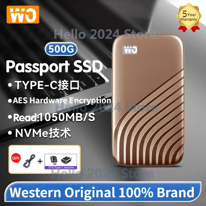 Western Original My Passport SSD 128TB 64TB NVMe External Portable Solid State Drive Type-C USB3.2 Encrypted Mobile Hard Drive
Western Original My Passport SSD 128TB 64TB NVMe External Portable Solid State Drive Type-C USB3.2 Encrypted Mobile Hard Drive