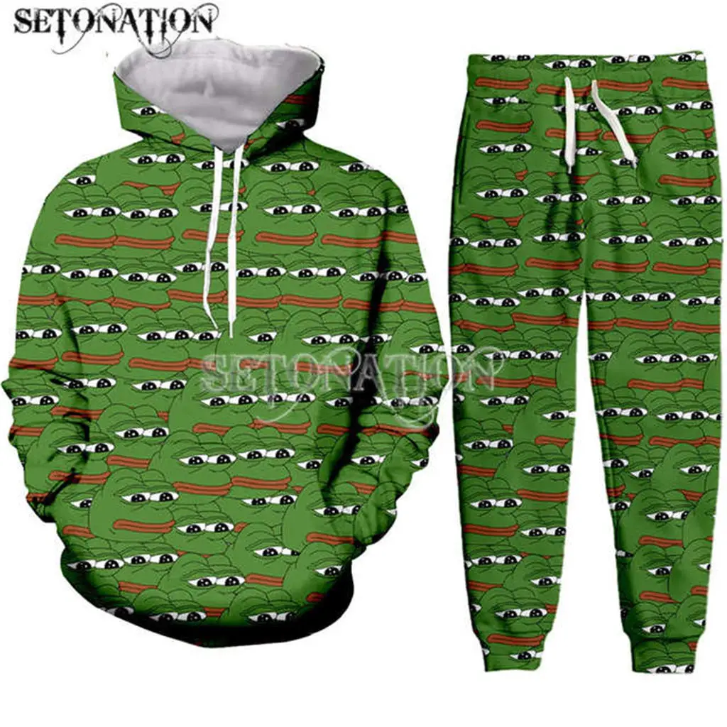 Frog-Pepe funny men women New-fashion 3D print High Quality napping fashion hoodies jacket pants Tracksuit dropshipping
Frog-Pepe funny men women New-fashion 3D print High Quality napping fashion hoodies jacket pants Tracksuit dropshipping