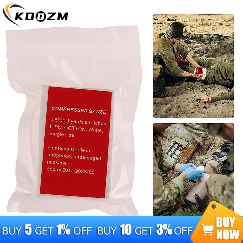 

Z-fold Vacuum Cotton Compressed Gauze Bandage Medical Tactical Field For Bone Fracture Treatment First Aid Kit Burn Dressing