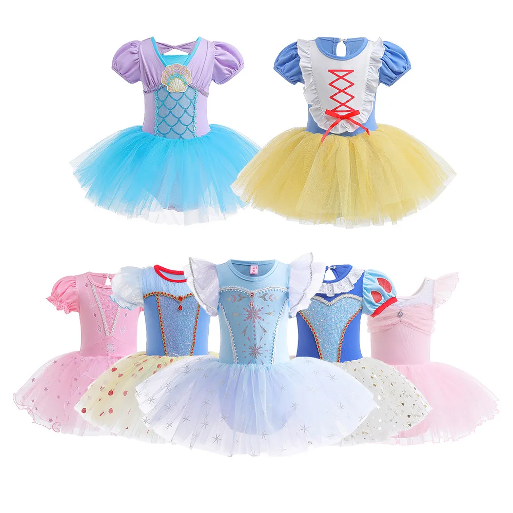 

Mermaid Elsa Anna Fancy Toddler Tutu Dress For Baby Girls Snow White Anna Birthday Wedding Party Princess Cosplay Dance Costume
