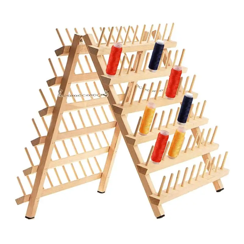 120 Spools Nature Wooden Thread Holder Sewing Embroidery Thread Rack And Organizer Foldable Storage Shelf Hair Braiding Hanging
120 Spools Nature Wooden Thread Holder Sewing Embroidery Thread Rack And Organizer Foldable Storage Shelf Hair Braiding Hanging