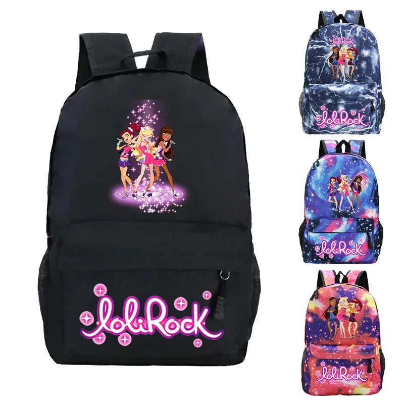 

Школьный рюкзак LoliRock для мальчиков и девочек, мультяшный ранец для книг для учеников и подростков, Подарочная сумка на плечо