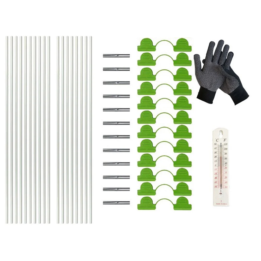 Greenhouse Plant Hoop Frame Durable and Reusable Ideal for Frost Protection and Plant Cover Includes Thermometer and Gloves
Greenhouse Plant Hoop Frame Durable and Reusable Ideal for Frost Protection and Plant Cover Includes Thermometer and Gloves