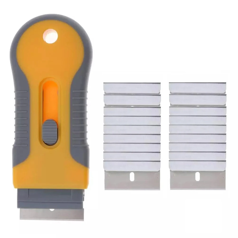 Window Glass Scraper + 20pcs Spare Blades Decorators Painting Glue Removal Tool Putty Knives Scraper Stainless Steel Spare Blade
Window Glass Scraper + 20pcs Spare Blades Decorators Painting Glue Removal Tool Putty Knives Scraper Stainless Steel Spare Blade