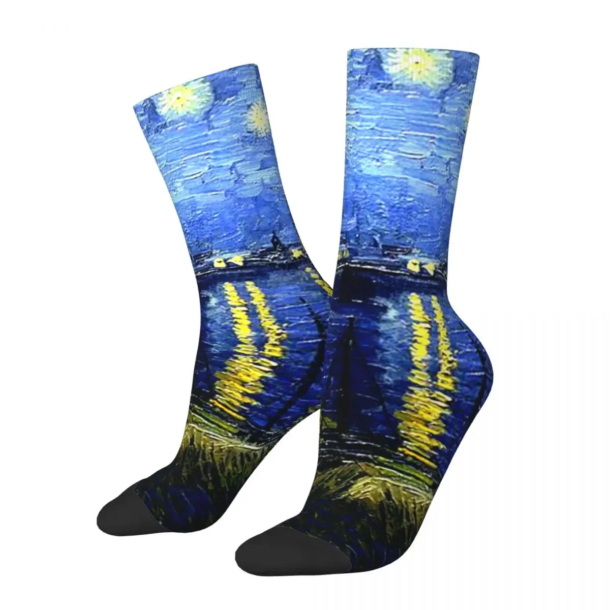 

Happy Funny Men's Socks Harajuku Van Gogh Starry Night Sock Hip Hop Male High Quality Women Sock Spring Summer Autumn Winter