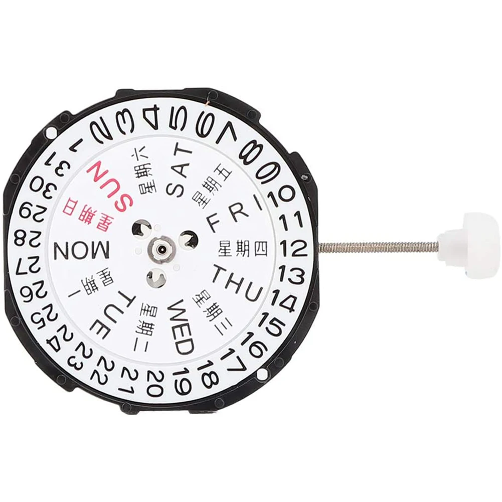 

Часы с часовой стрелкой, часовой механизм с тремя стрелками, кварцевый часовой механизм SL28 для ремонта часов, аксессуар для мужчин (двойной календарь)