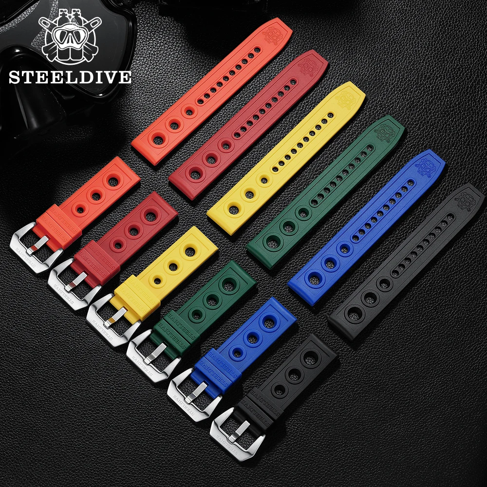 STEELDIVE Automatic Watch Strap 20MM Mechanical Watch Bands 22mm Steel Dive Watch Rubber Strap 20/22mm Fashion Watches Bracelets
STEELDIVE Automatic Watch Strap 20MM Mechanical Watch Bands 22mm Steel Dive Watch Rubber Strap 20/22mm Fashion Watches Bracelets