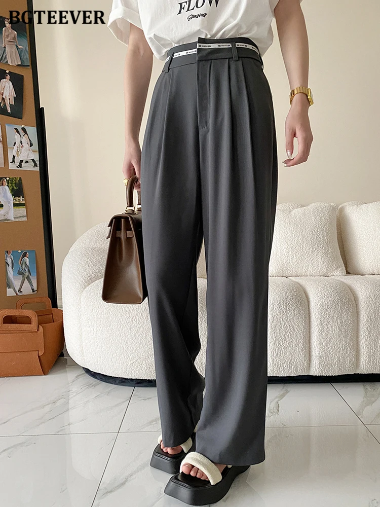 BGTEEVER Spring Summer Loose Patchwork Female Wide Leg Trousers High Waist Letters Straight Long Pants for Women
BGTEEVER Spring Summer Loose Patchwork Female Wide Leg Trousers High Waist Letters Straight Long Pants for Women