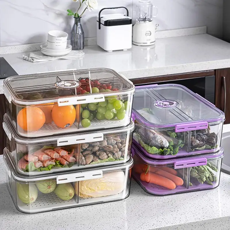 Refrigerator Storage Box Food Storage Container Case With Drain Tray Meat Fruit Fresh Keeping Box Fridge Organizer Freezer Box
Refrigerator Storage Box Food Storage Container Case With Drain Tray Meat Fruit Fresh Keeping Box Fridge Organizer Freezer Box