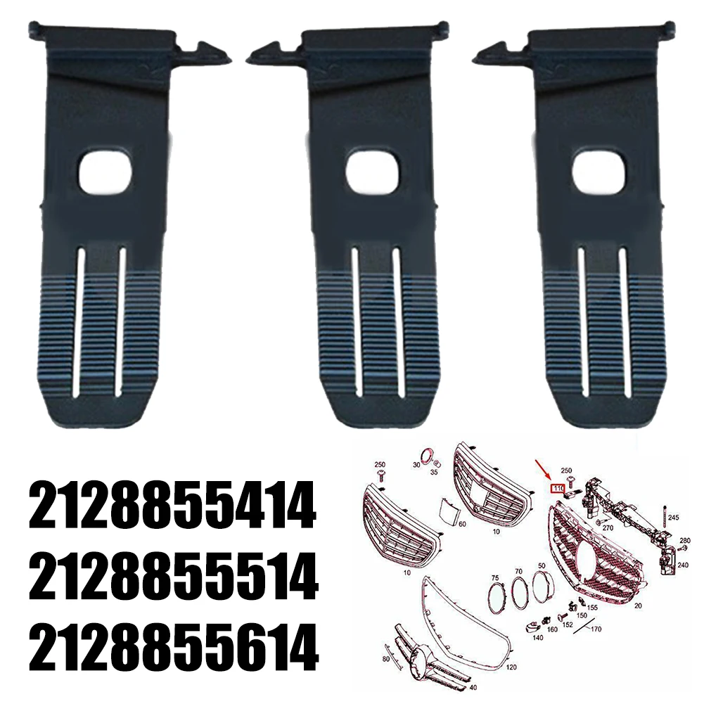 3pcs Car Front Bumper Grille Bracket 2128855414+2128855514+2128855614 For Mercedes-For E250 Sedan, W/CENTER GRILLE EMBLEM 2014
3pcs Car Front Bumper Grille Bracket 2128855414+2128855514+2128855614 For Mercedes-For E250 Sedan, W/CENTER GRILLE EMBLEM 2014
