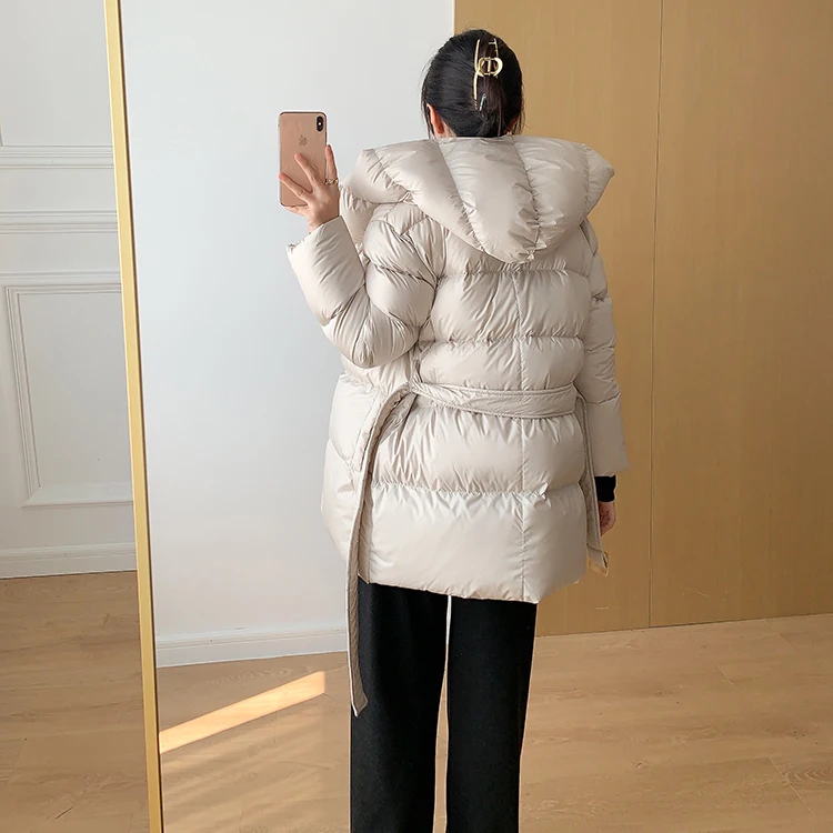 Winter Women's Down Jackets Ultra Light Warm Casual Coat Female Puffer Jacket With Belt Plus Size Hooded Short Parka 41 Mallzona S1db271536bf745b2a569259a06649013v Winter Women's Down Jackets Ultra Light Warm Casual Coat Female Puffer Jacket With Belt Plus Size Hooded Short Parka Mallzona