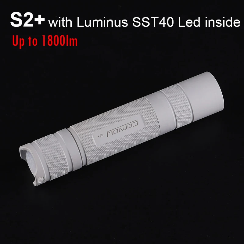 

MAO Convoy Flashlight S2 Plus SST40 Linterna Led High Powerful 18650 Flash Light 1800lm Camping Fishing Work Light Latarka