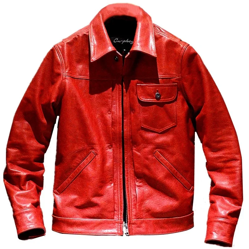 slim Free shipping.Genuine Leather jacket.red tanned cowhide coat.classic mens quality leather clothing.casual.wholesales
slim Free shipping.Genuine Leather jacket.red tanned cowhide coat.classic mens quality leather clothing.casual.wholesales