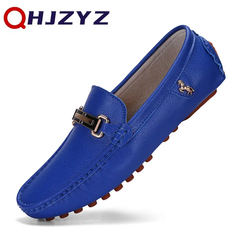 

Leather Loafers Men Handmade Shoes Casual Dad Driving Flats Slip-On Shoes Luxury Comfy Moccasins Shoes For Men Plus Size 37-48