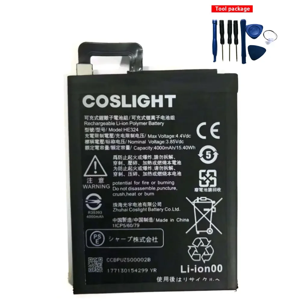 Аккумулятор 4000 мАч 3,85 Вт/ч в для COSLIGHT InFocus HE324 he324, батарея для сотового телефона + Инструменты
Аккумулятор 4000 мАч 3,85 Вт/ч в для COSLIGHT InFocus HE324 he324, батарея для сотового телефона + Инструменты