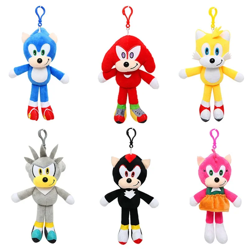 

20cm Hedgehog Sonic Plush Keychain New High Color Value Creative Cartoon Miles Prower Cute Pendant Doll Children Christmas Gift
