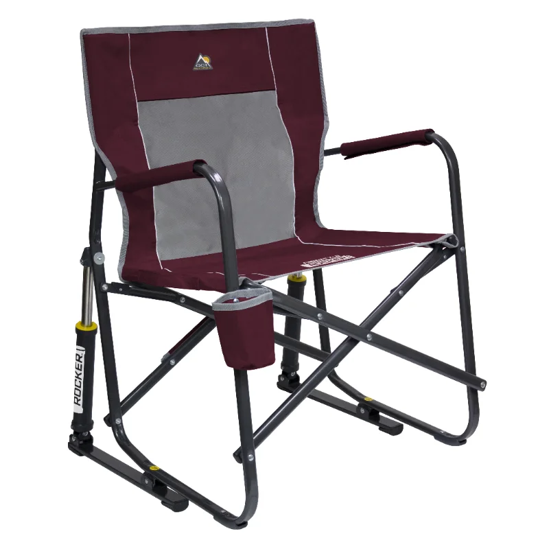 

GCI Outdoor Freestyle Rocker Portable Folding Camping Chair, Maroon