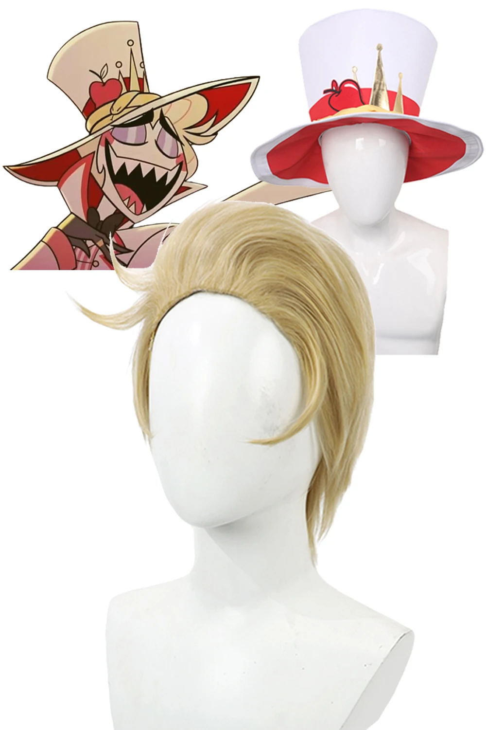 Lucifer Cosplay Wigs Hat Costume Accessories Anime Cartoon Hotel Roleplay Short Wigs Cape Full Set Men Halloween Suit Props 
Lucifer Cosplay Wigs Hat Costume Accessories Anime Cartoon Hotel Roleplay Short Wigs Cape Full Set Men Halloween Suit Props