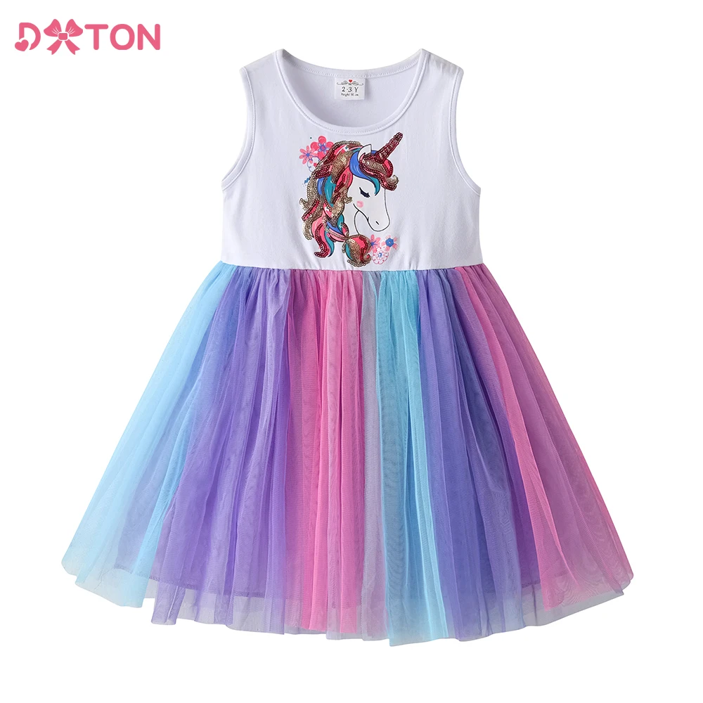 DXTON Kids Unicorn Sequins Dress for Girl Summer Sleeveless Tulle Birthday Party Ball Gown Princess Dresses Children Clothing
DXTON Kids Unicorn Sequins Dress for Girl Summer Sleeveless Tulle Birthday Party Ball Gown Princess Dresses Children Clothing