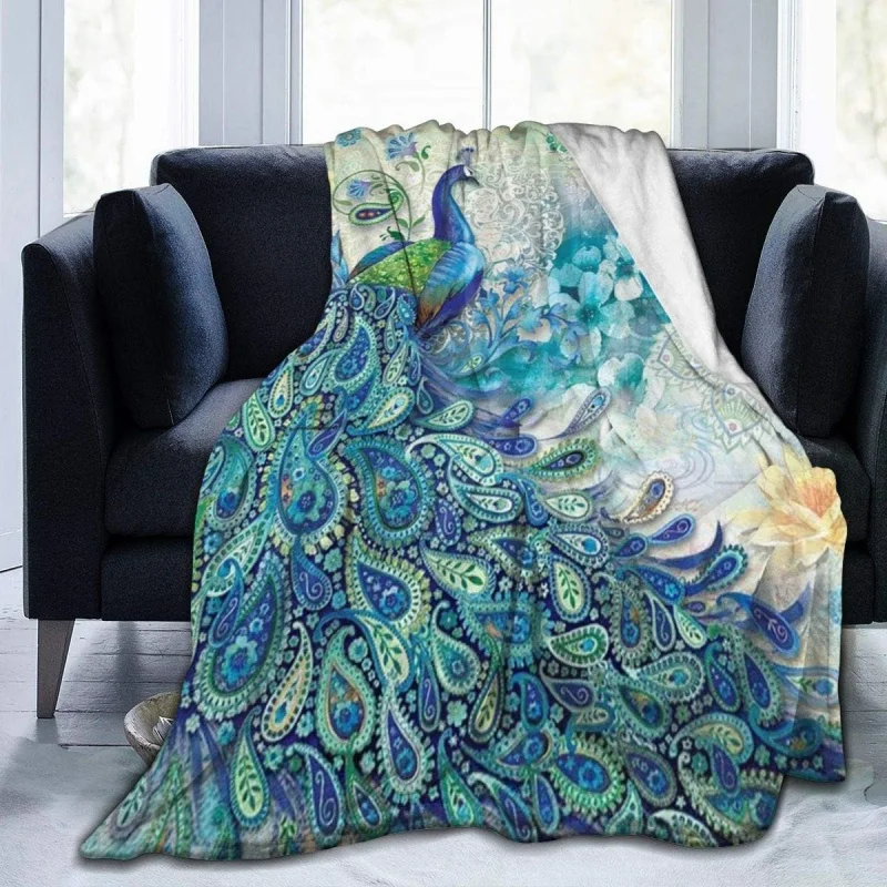 Peacock and Vintage Botanical Birthday Xmas Gifts Flannel Blanket Lightweight Warm Plush Throw Blankets for Couch, Sofa, Bed
Peacock and Vintage Botanical Birthday Xmas Gifts Flannel Blanket Lightweight Warm Plush Throw Blankets for Couch, Sofa, Bed