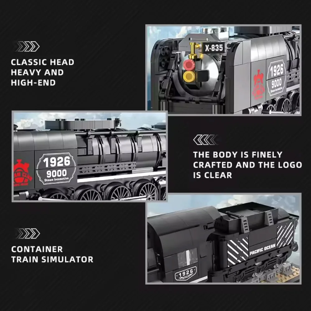 Creative 1IDEAS 546pcs MOC Creativity Steam Locomotive Building Blocks Model 9000 Train Bricks Assembling DIY Toys Boys Gift Set Creative 1IDEAS 546pcs MOC Creativity Steam Locomotive Building Blocks Model 9000 Train Bricks Assembling DIY Toys Boys Gift Set