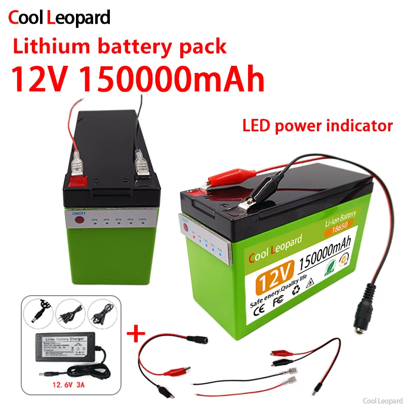 12V 150000mAh 18650 Lithium Battery Pack Suitable For Solar Energy And Electric Vehicle Battery Power Display+12V 3A Charger
12V 150000mAh 18650 Lithium Battery Pack Suitable For Solar Energy And Electric Vehicle Battery Power Display+12V 3A Charger