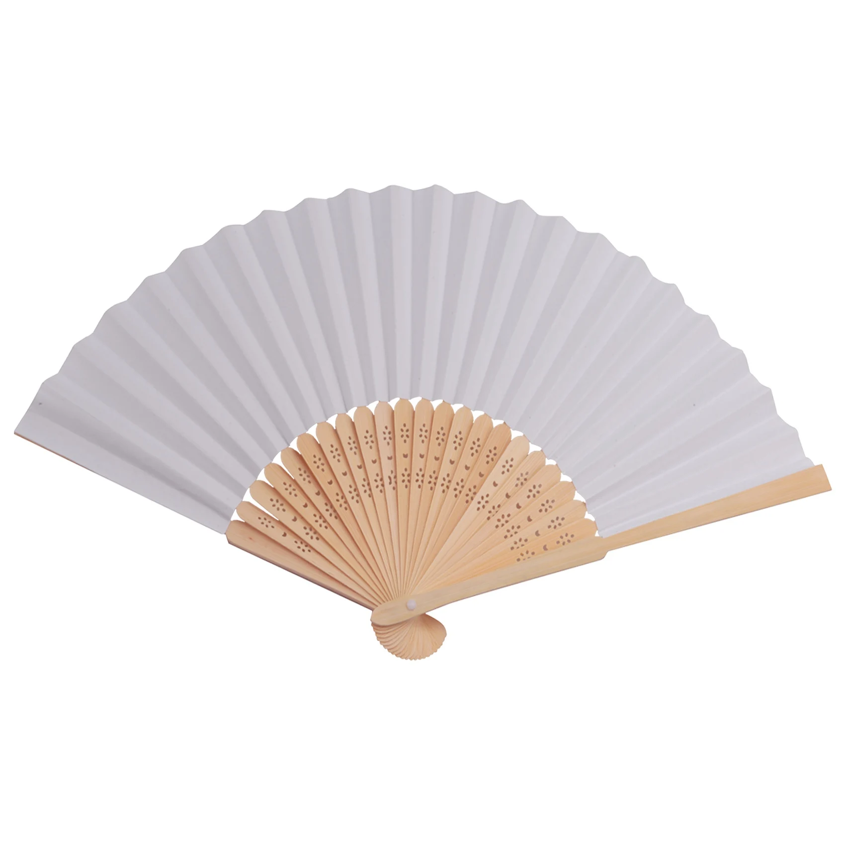 50 pcs/lot White Folding Elegant Paper Hand Fan Wedding Party Favors 21cm(white)
50 pcs/lot White Folding Elegant Paper Hand Fan Wedding Party Favors 21cm(white)