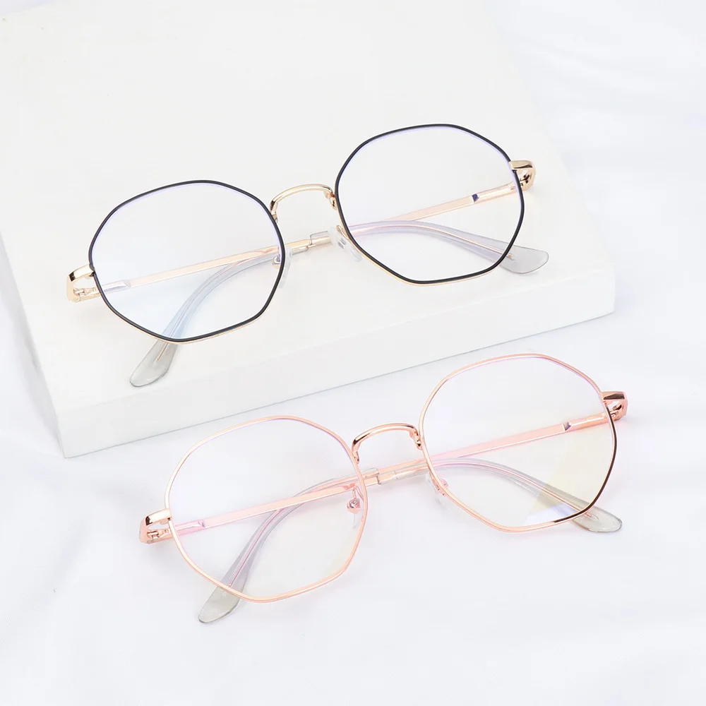 

Fashion Eye wear Retro Octagon Anti-blue Light Glasses Eyeglasses Myopia Optical Mirror Vision Care