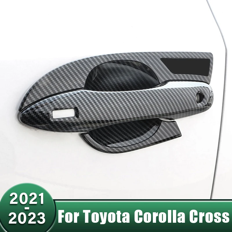 

ABS Car Door Handle Bowl Cover Trim Case Protection Stickers Accessories For Toyota Corolla Cross XG10 2021 2022 2023 Hybrid