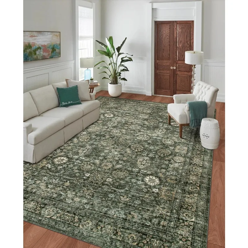 Green Living Room Rug, 9x12 Area Rug Washable Boho Rugs for Bedroom, Soft Dining Room Carpet Non-Slip Non-Shedding Throw
Green Living Room Rug, 9x12 Area Rug Washable Boho Rugs for Bedroom, Soft Dining Room Carpet Non-Slip Non-Shedding Throw