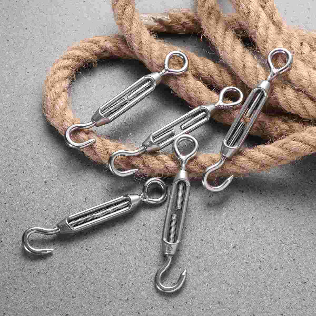 5 Pcs Jaw Fork Turnbuckle Screw Hooks Wire Tensioner Rope Turnbuckles Cables Railing 
5 Pcs Jaw Fork Turnbuckle Screw Hooks Wire Tensioner Rope Turnbuckles Cables Railing