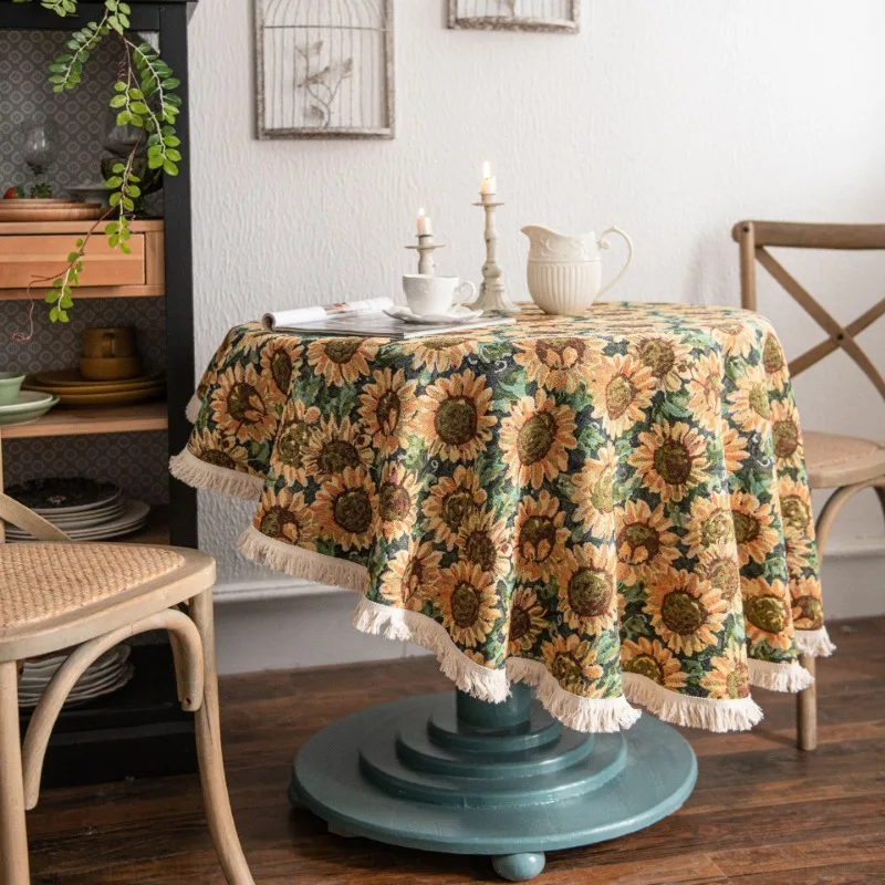 Gerring Tablecloth Wedding Table American Blue Oil Painting Jacquard Christmas Round Coffee Table Cover Thick Table Cloth
Gerring Tablecloth Wedding Table American Blue Oil Painting Jacquard Christmas Round Coffee Table Cover Thick Table Cloth