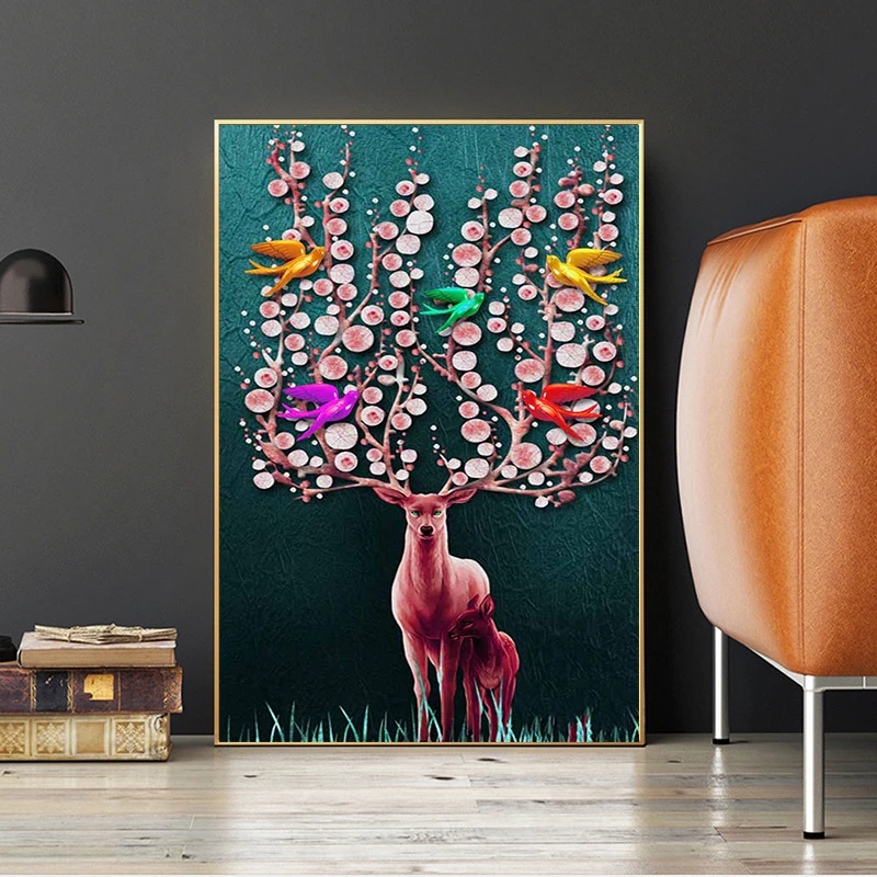 Animal Colorful Deer Abstract Poster Movie Art Canvas Painting Living Room Home Decoration Wall Art Picture Cuadros
Animal Colorful Deer Abstract Poster Movie Art Canvas Painting Living Room Home Decoration Wall Art Picture Cuadros