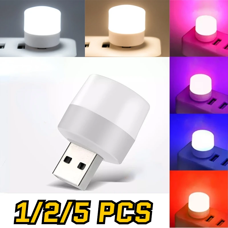 USB Plug Lamp LED Eye Protection Night Light Power Bank Charging Book Lamp 1/2/5PCS Bright Multicolor Small Round Reading Light
USB Plug Lamp LED Eye Protection Night Light Power Bank Charging Book Lamp 1/2/5PCS Bright Multicolor Small Round Reading Light