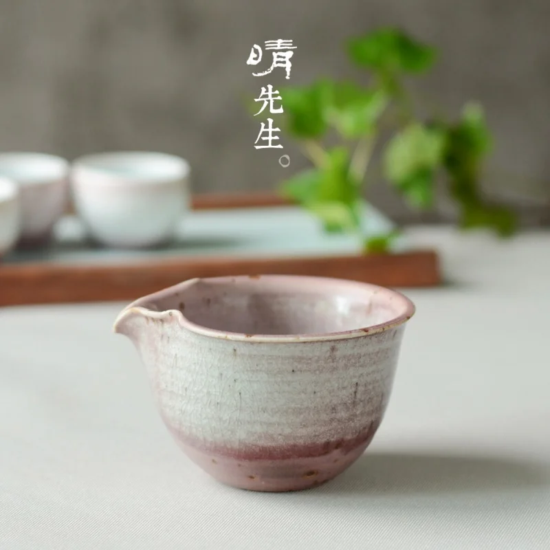 

Handmade High Temperature Kiln Baked Stoneware Creative Purple Taro Pitcher Heat-Resistant Fair Cup Japanese Retro Kung Fu Tea T