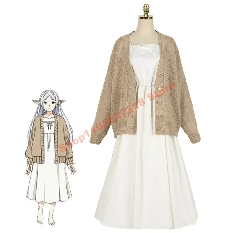2023 Anime Frieren Cosplay Costume Frieren At The Funeral Heroine Elf Sweater Jacket And Dress Set Women Knitted Cardigan
2023 Anime Frieren Cosplay Costume Frieren At The Funeral Heroine Elf Sweater Jacket And Dress Set Women Knitted Cardigan
