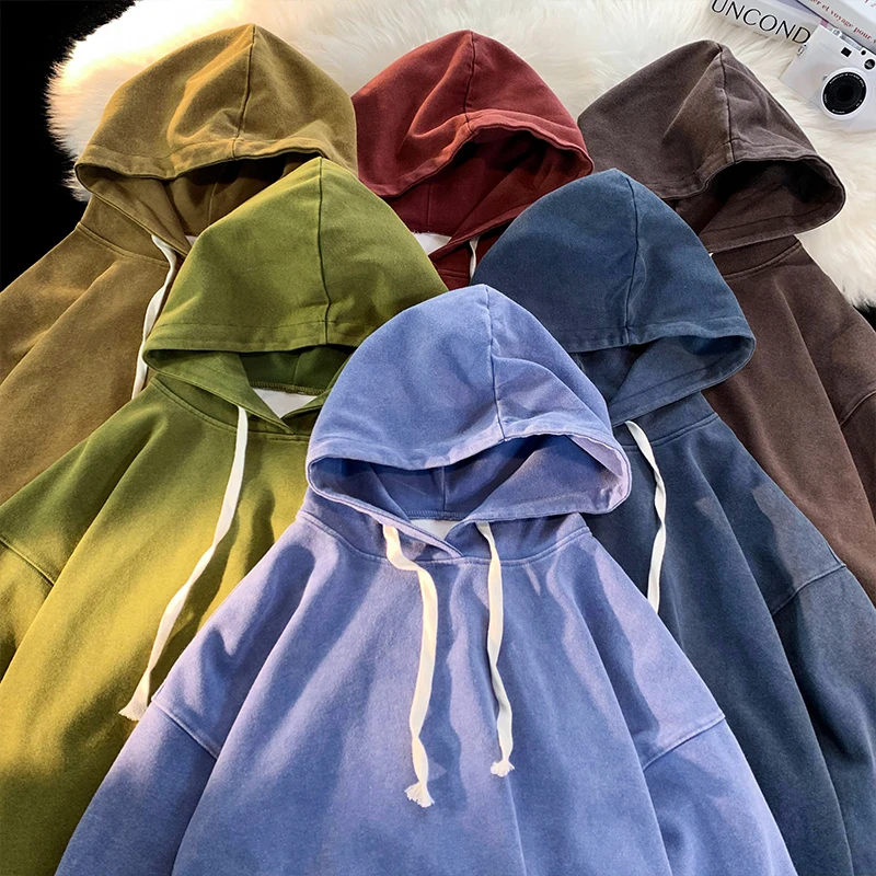 Retro Wash Hoodies Sweatshirt Man Woman Baggy Oversized Cotton Hoodies Tops Autumn/winter Harajuku Pullovers Hoody Solid Color
Retro Wash Hoodies Sweatshirt Man Woman Baggy Oversized Cotton Hoodies Tops Autumn/winter Harajuku Pullovers Hoody Solid Color