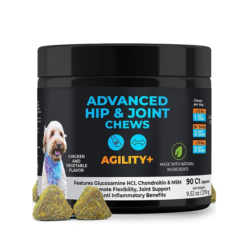 

270g Pet Dogs ADVANCED HIP & JOINT CHEWS Helps Boost&Strengthen Immune System No Preservatives Nutritional Supplements