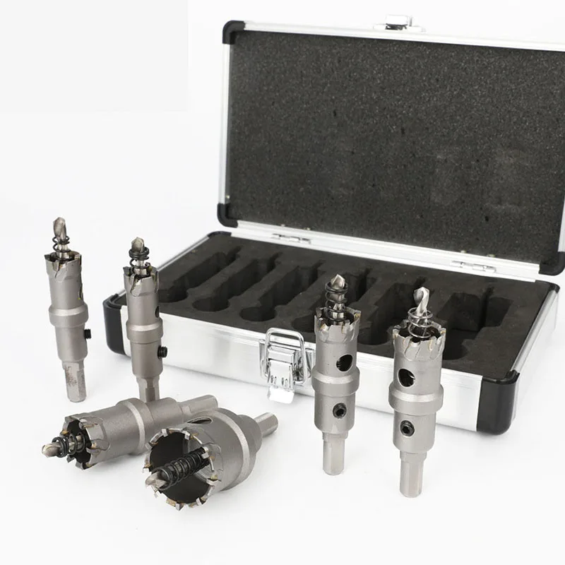 6Pcs TCT Hole Saw Set 16-35mm Tungsten Carbide Tip Hole Saw Drill Bit For Stainless Steel Metalworking Cutter Driiling Tools
6Pcs TCT Hole Saw Set 16-35mm Tungsten Carbide Tip Hole Saw Drill Bit For Stainless Steel Metalworking Cutter Driiling Tools