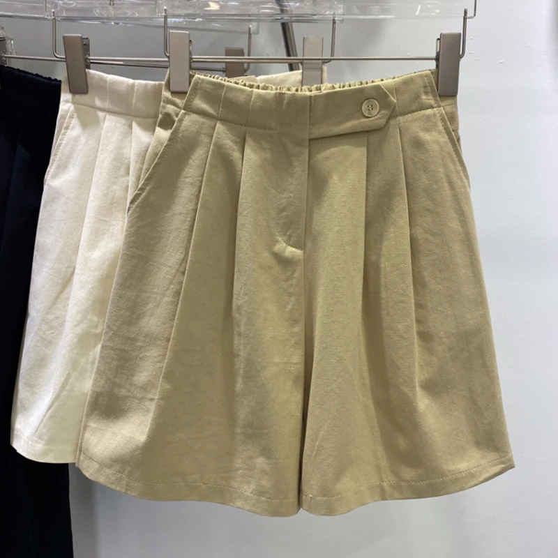 Women Wide Leg Female 2024 Loose Shorts Pants Summer Pockets Button Ladies Shorts High Waist Shorts A-line News Straight V163
Women Wide Leg Female 2024 Loose Shorts Pants Summer Pockets Button Ladies Shorts High Waist Shorts A-line News Straight V163
