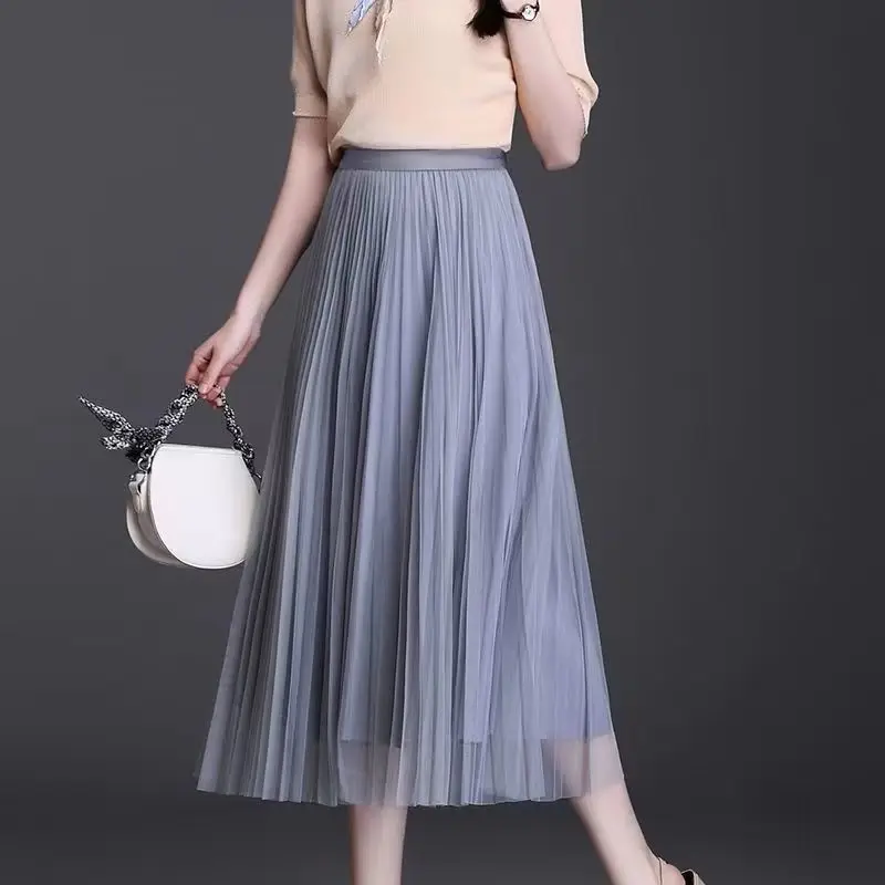 Thin white gauze with pleated skirt drape skirts in the summer female sides wear veil full-skirted dress a-line skirt
Thin white gauze with pleated skirt drape skirts in the summer female sides wear veil full-skirted dress a-line skirt