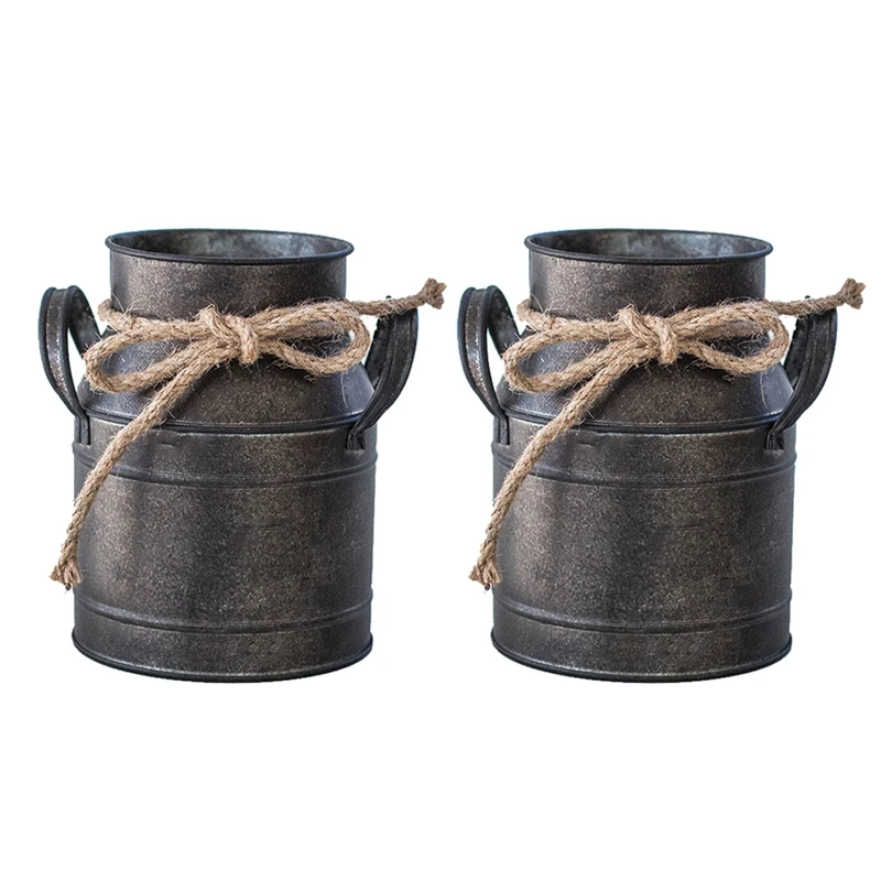 2Pcs Flower Bucket Retro Iron Bucket Flower Pot Vase Decoration Ornaments Rural Style Milk Pot Bucket For Home Garden
2Pcs Flower Bucket Retro Iron Bucket Flower Pot Vase Decoration Ornaments Rural Style Milk Pot Bucket For Home Garden