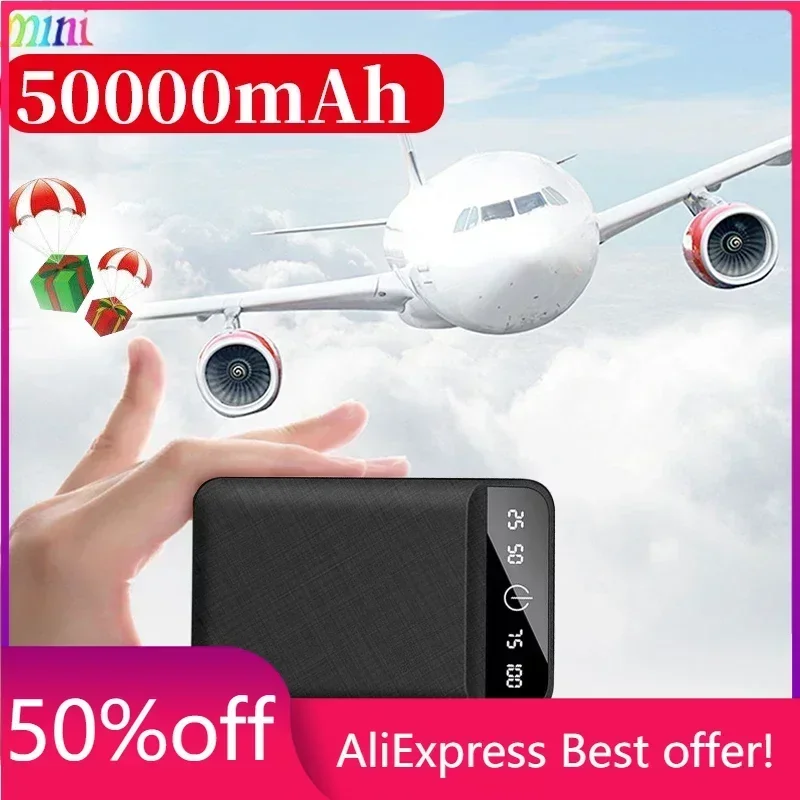 Mini Power Bank Battery 50000mAh Portable Fast Charging Digital Display Dual USB Charger for iPhone,Xiaomi,Huawei
Mini Power Bank Battery 50000mAh Portable Fast Charging Digital Display Dual USB Charger for iPhone,Xiaomi,Huawei